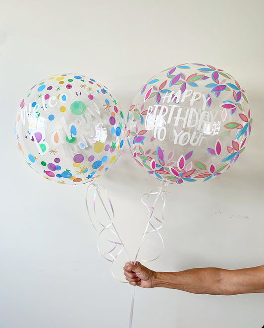 BIG 'Welcome Baby' Clear Balloon