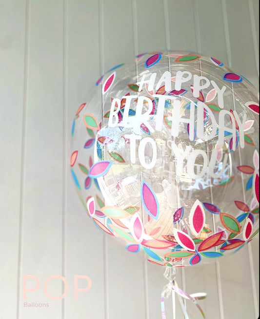 BIG 'Happy Birthday to you' Clear Balloon