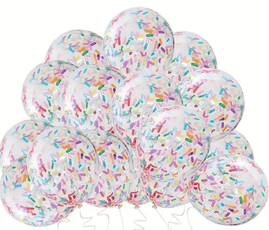 Ice Cream Sprinkle Confetti Balloons 10pck